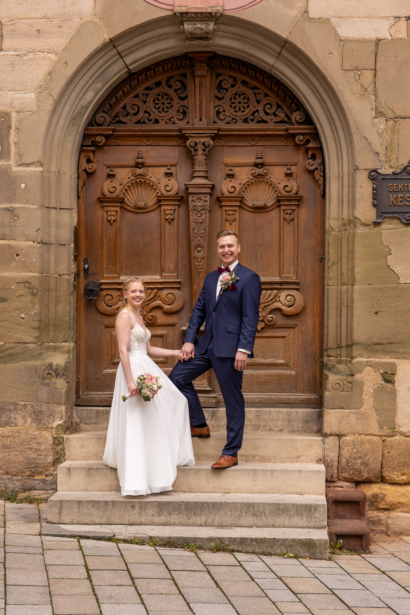 Brautpaarshooting in der historischen Altstadt Esslingen beim Kessler